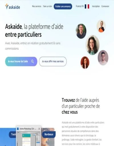 Copie d'écran du site askaide.com, créé par Diginoman.fr, agence de conception web à Toulon